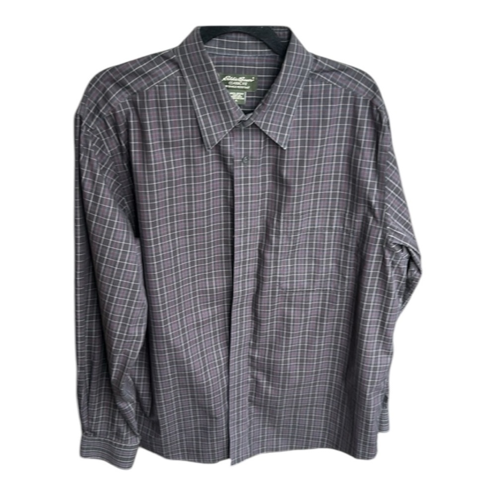 Eddie Bauer Classic Fit Button Down Cotton Shirt Size L